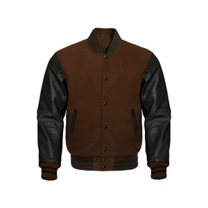 Blouson universitaire 2025 à col montant enduit, style Letterman, en polyester/coton, disponible en 17 couleurs - Product Image 4