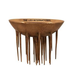 Bol en métal plaqué or pour la décoration de la maison, fruits secs, vaisselle, design floral - Product Image 3