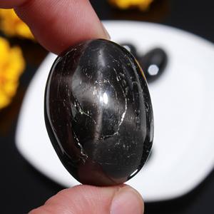 Natural negro estrella diópsido septiembre piedra natal cabujón suelto hecho a mano piedra preciosa pulido suave piedra que fluye - Product Image 4