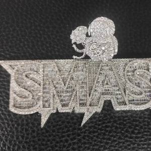 Colgante de oro de 14K y 18K Hip Hop, joyería fina, colgante de nombre de diamante cultivado en laboratorio VVS, colgante de diamante CVD helado para hombre - Product Image 2