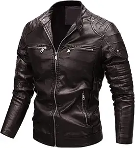 Kualitas Terbaik Model unggulan kulit asli jaket pria paling populer jaket kulit pria berpori kustom