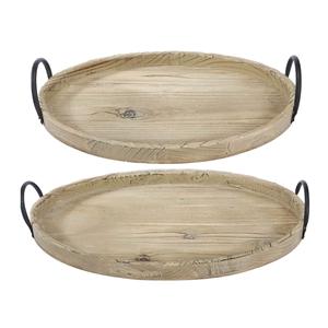 Offre Spéciale Plateau de service en bois fabriqué à la main Décoration de la maison Table à thé basse Plateau de service Finition naturelle Plateau en bois d'acacia. - Product Image 6