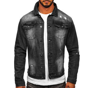 Chaquetas vaqueras para hombre hechas de algodón con estilo callejero y logotipo de marca de alta calidad con un diseño asequible - Product Image 4