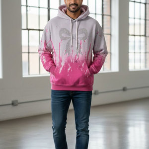 Sudaderas Modernas para Hombre, 100% Algodón, con Pedrería, Diseño de Moda Urbana Informal para Invierno - Product Image 3