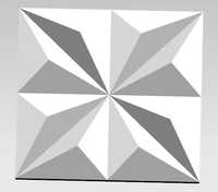 Panneau acoustique mural décoratif en PET 3D géométrique Starburst