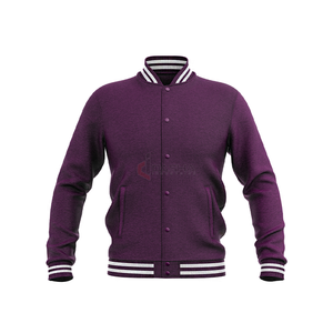 2024 nuevo diseño chaqueta de béisbol personalizada para hombres de calidad superior de lona de ajuste Regular con logotipo bordado Letterman chaquetas venta - Product Image 4