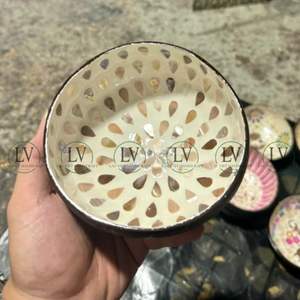 Top Eco-Friendly <b>Coconut</b> Shell MOP Inlay <b>Bowl</b> Customized Technique Handmade From Vietnam for Holiday Gift Kitchen Ware Items - Product Image 6