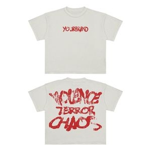 เสื้อยืดผ้าฝ้ายจีเอสเอ็ม220สำหรับทั้งชายและหญิงเสื้อยืดพิมพ์โลโก้บนหน้าจอตามสั่ง - Product Image 5