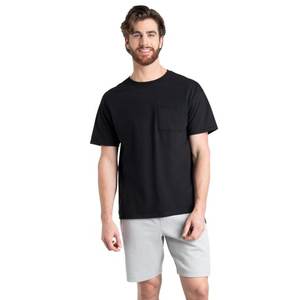 T-shirt basique à col rond pour hommes 100% coton, couleur unie, hauts classiques de haute qualité avec motif lavé, tenue quotidienne décontractée - Product Image 4
