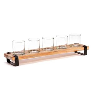 Wooden modern tabletop votive holder indoor & outdoor <b>tealight</b> <b>candle</b> holder for home hotel office wedding party decoration - Product Image 4