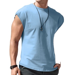 T-shirt sans manches pour hommes Sport Muscle débardeur solide blanc entraînement été t-shirt Gymwear t-shirts commande en gros 2023 - Product Image 1