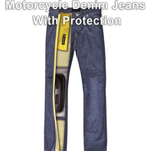 Pantalones de Motociclista Personalizados con Diseño OEM para Hombre, Estilo Deportivo en Mezclilla Azul, Tallas Grandes, con Protección para las Rodillas - Product Image 6