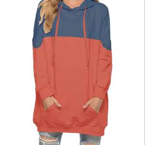 Wholesale Cheap Price Women's Pullover Hoodie Full Sleeve <b>Drop</b> shoulder Drawstring Hoodie 100% Cotton Heavyweight Women's Hoodie - Product Image 1