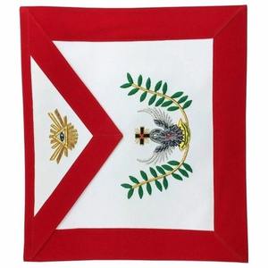 Conjunto de Regalia Masónica de Grado 18 del Rito Escocés (Delantal, Collar y Guantes) Bordado a Mano - Product Image 4