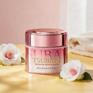 <span class=keywords><strong>Masque</strong></span> capillaire réparateur premium Tsubaki aux huiles naturelles 6,35 oz Crème biologique au camélia rose pour cheveux abîmés Hydratant Nourrissant - Product Image 1