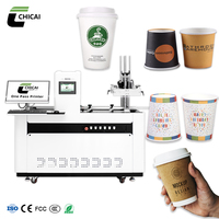 Chicai New Arrival Single Pass Printer Full Color High Speed Digital Inkjet Printer for Disposable Paper Cup Side Logo Printing