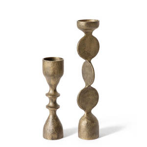 Portavelas cónico de Metal de latón antiguo portavelas cónico forjado a mano decorativo - Product Image 3