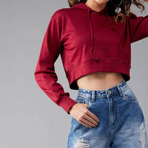 Nueva Sudadera Corta Informal con Logotipo Personalizado al por Mayor 2026, Top Corto para Mujer, Sudaderas Cortas para Mujer en Venta - Product Image 1