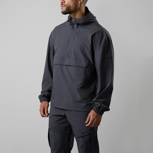 Men's Waterproof Windbreaker Set Durable Canvas Fabric Comfortable Hooded Collar for All Seasons for Winter Outdoor Activities - Product Image 2