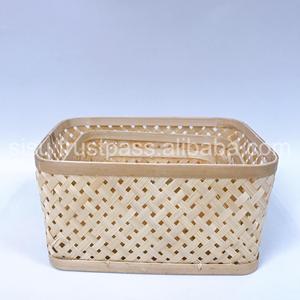 Juego de cestas de bambú para decoración y almacenamiento de mesa ecológicos para cocina y sala de estar - Product Image 2