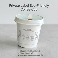 Vasos de papel desechables de doble pared con logo personalizado del fabricante, recubiertos, de 12 oz, para café caliente para llevar, con tapas y pajitas