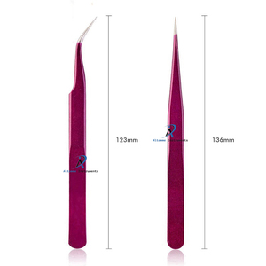 Pinzas para extensión de pestañas, herramienta aplicadora de pestañas de acero inoxidable Premium, agarre duradero, accesorio de belleza de precisión - Product Image 5