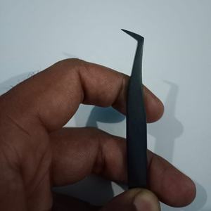 แหนบต่อขนตาสแตนเลสแบบมืออาชีพตามสั่งโลโก้ได้90องศาปลายโค้งมนบรรจุภัณฑ์จำนวนมากจำนวนมาก - Product Image 2