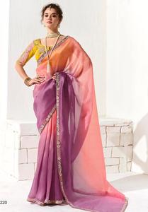Saree en tissu tendance doux et léger de qualité supérieure avec dentelle et chemisier de travail à broderie lourde parfait pour toutes les occasions - Product Image 5