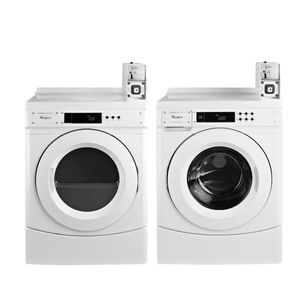 Lave-linge à chargement frontal et sécheuse à gaz commerciales à haute efficacité, fonctionnant à la monnaie, 3,1 pi³ - Product Image 1