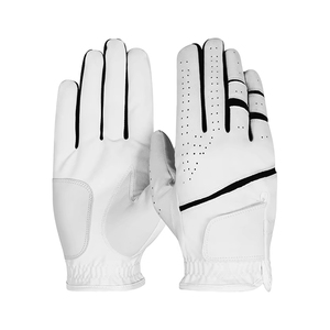 Gants de golf pour hommes, antidérapants, pour l'extérieur, logo personnalisé, en cuir de cabretta, gants de golf en cuir de cabretta avec logo personnalisé - Product Image 1