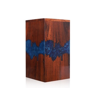 Urna de epoxi azul para adultos humanos de lujo nueva urna de cremación de resina de palisandro entierro adulto grande urna de cenizas funerarias para adultos - Product Image 5