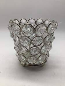 Bougeoir fait main en métal et cristal avec forme ronde fini parfait pour la décoration intérieure Votive et présentoirs de chandeliers - Product Image 3