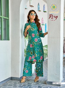 Premium Quality Long Straight <b>Kurti</b> for Ladies With Traditional Prints and Stylish Neck Pattern Available at Best Prices - Product Image 5