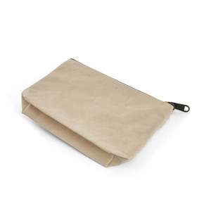 Practical <b>Large</b> Capacity Zippered Jute/Canvas Makeup Organizer <b>Bag</b> Holographic Gusseted <b>Cosmetic</b> Pouch - Product Image 1