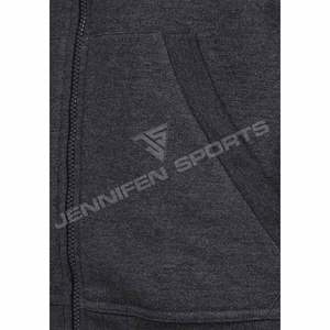 Survêtement d'hiver pour homme, personnalisé, de haute qualité, 100% coton, tissu polaire, grande taille, logo personnalisé, fermeture éclair, capuche, cordon de serrage - Product Image 5