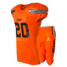 Ventes en gros d'uniformes de football américain respirants sur mesure, ensembles à manches courtes avec service OEM, 100% polyester - Product Image 4