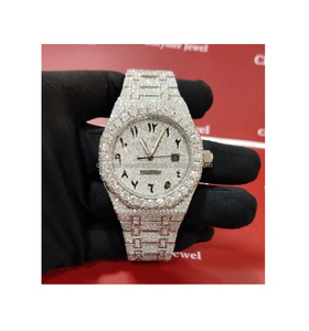 Derniers modèles de montres et accessoires Hip Hop VVS Moissanite Diamond Square Shape Watch pour garçons Special Occasion Wear Meilleures montres - Product Image 1