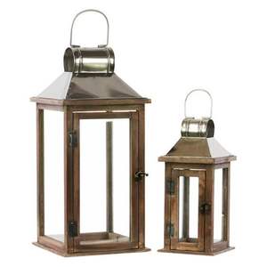 Lanterne à bougie en verre vieilli de style moderne, accessoires de décoration pour la maison faits à la main pour l'éclairage - Product Image 3