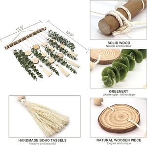Decoración de pared de macramé con diseño geométrico limpio y tonos crema ideal para interiores de temática escandinava o neutra - Product Image 2