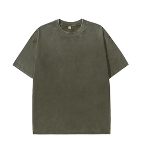 T-shirts Oversize Homme 100% Coton Grammage Lourd, Délavés à l'Acide, avec Logo Personnalisé, Qualité Premium, Prix de Gros 2025 - Product Image 4