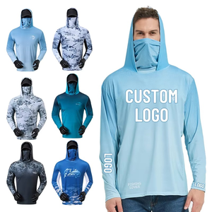 Camiseta de Pesca de Diseño Personalizado OEM ODM, Transpirable, de Poliéster, UPF 50, Cortavientos, de Manga Larga, con Capucha, de Secado Rápido, para Verano - Product Image 3