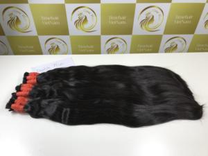 ผมต่อคุณภาพสูง 75 ซม. ผมแท้เวียดนาม 100% สีธรรมชาติ ปลายหนา จัดเรียงเกล็ดผม แบบรัสเซีย จำนวนมาก - Product Image 5