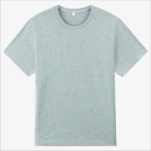 Nouveau 100% coton à manches courtes solide 5 couleurs col rond doux T-shirt hommes unisexe T-shirt - Product Image 3