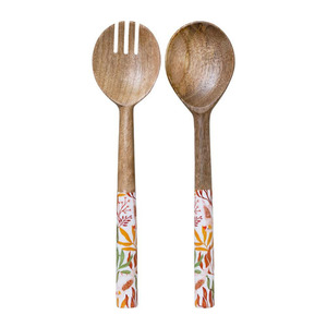 Offre Spéciale couleur personnalisée poignée en résine cuillère de service bois haute qualité résine et bois Gadget de cuisine 2024 vaisselle ensemble de cuillère de service - Product Image 4