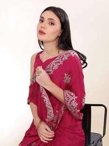 Sari en soie Chinon de haute qualité à prix abordable, dernier design, article à vente rapide, commande en gros - Product Image 6