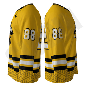 Maillots de hockey sur patins en ligne professionnels sur mesure de qualité supérieure Sibrin, en maille de polyester respirante, vêtements de hockey sur glace personnalisés - Product Image 3
