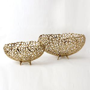 Cast Aluminum <b>Fruit</b> Bowl With Elegant Modern Design Perfect For Displaying <b>Fresh</b> Fruits In Stylish Home Kitchens - Product Image 4