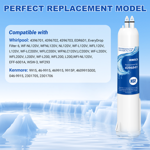 Filtre à eau pour réfrigérateur domestique en plastique à charbon actif RW16/4396701 – Pièce de rechange - Product Image 6
