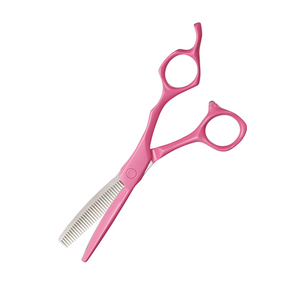 Ciseaux amincissants pour cheveux à usage professionnel Ciseaux amincissants en acier à haute teneur en carbone revêtus de couleur rose avec repose-doigt - Product Image 6