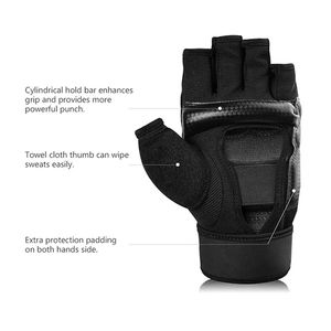 ถุงมือ MMA แบบครึ่งนิ้ว ถุงมือซ้อม MMA รับผลิตแบบ OEM คุณภาพสูง ถุงมือสำหรับเตะ ต่อย มวยปล้ำ ถุงมือหนังสำหรับชกมวยแบบสั่งทำ - Product Image 3